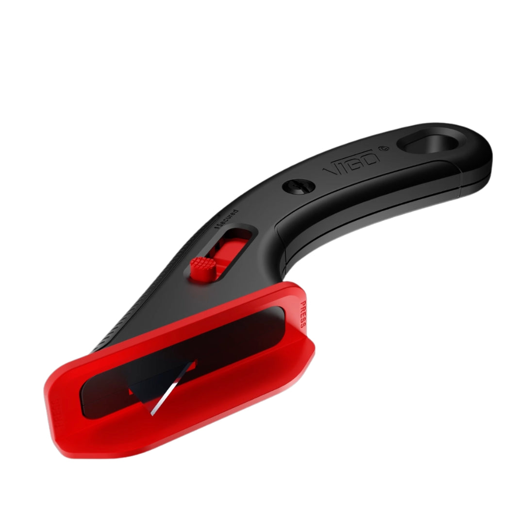 VIGO Sicherheits-Kartonmesser + LUTZ Ersatzklingen 10er Pack