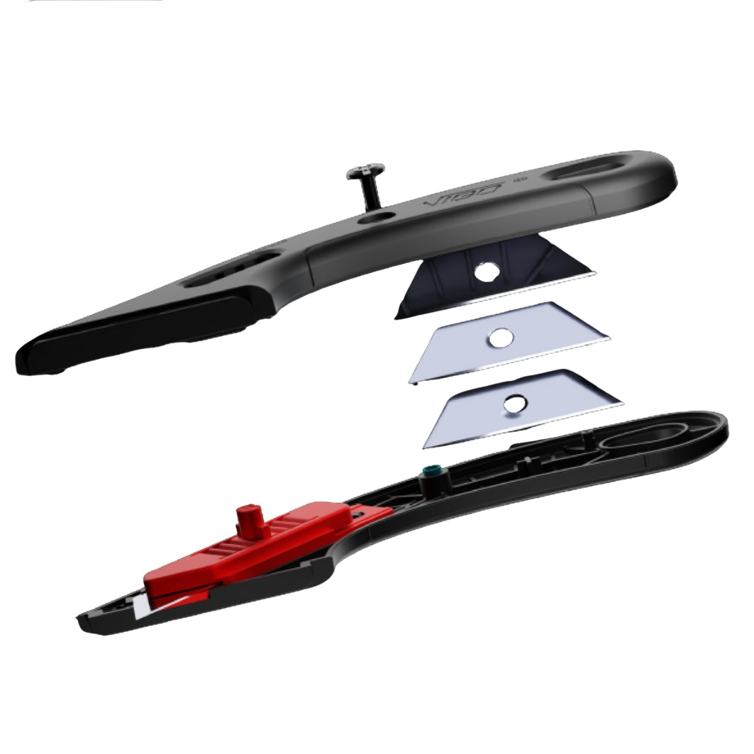 VIGO Sicherheits-Kartonmesser + LUTZ Ersatzklingen 10er Pack